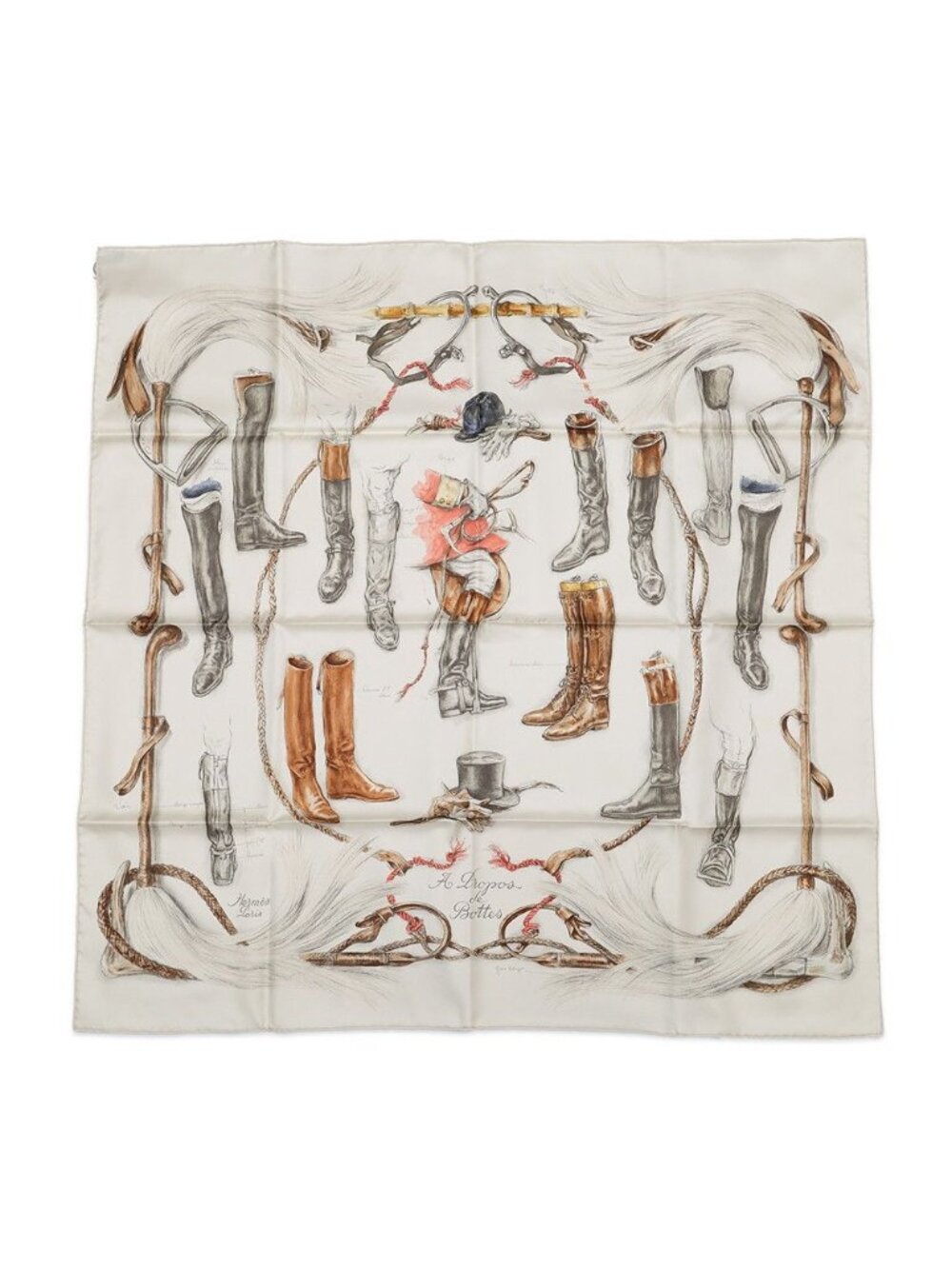 Hermes About Scarf Carre 90 Boots Propos de Bottes de Toujours